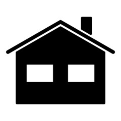 House Flat Icon Isolated On White Background