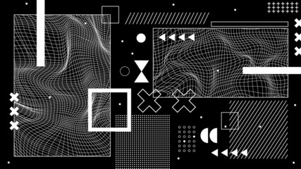 Flat abstract wire frame background template
