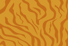 Illustration Of An Orange Background With Tiger Coloring Close-up