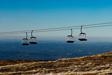 Beautiful Shot Of A Cableway On A Sunny Day