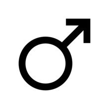 Male Gender Sign Vector Icon