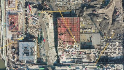 Canvas Print - construction site in city