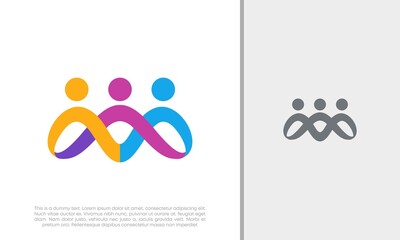 global community logo icon elements template. community human logo template vector. community health