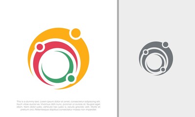 Wall Mural - Global Community Logo Icon Elements Template. Community human Logo template vector. Community health care. Abstract Community logo