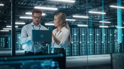 Poster - Information Technology Specialist and Data Center Administrator Working on Personal Computer, Monitoring Web Services, Cloud Computing, Analytics Facility, Performing Maintenance and Cyber Security