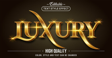 Wall Mural - Editable text style effect - Luxury text style theme.