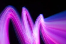 Abstraction Of Lines Of Colored Blurred Light.