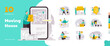© Ilusiku studio - Moving house illustration collection set concept