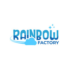 Rainbow Factory Simple Modern Logo Vector and Stock Images