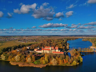 Sticker - Aerial view of the Nesvizh Castle in Belarus