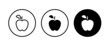 © Aygun - Apple vector icon. Apple fruit icons button, vector, sign, symbol, logo, illustration, editable stroke, flat design style isolated on white linear pictogram