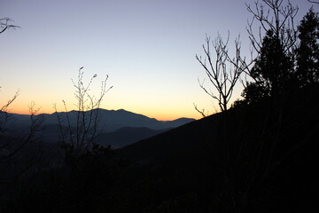 Sticker - Tramonto in montagna 