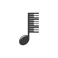 Sticker - Piano vector ilustration