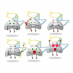 Sticker - Curve white gummy candy cartoon designs as a cute angel character