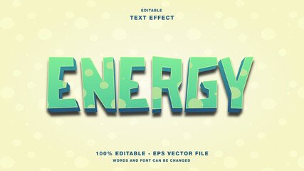 Wall Mural - Energy Cartoon Game Editable Text Effect