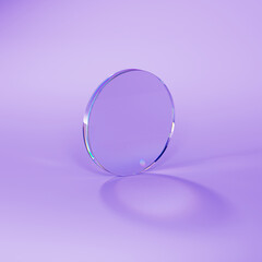Wall Mural - glass and caustics object, 3d render abstract background.