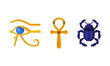 © topvectors - Eye of Horus, Ankh Key and Scarab Beetle as Ancient Egyptian Symbol Vector Set