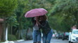 © Marco - Friends sharing umbrella together during rainy day