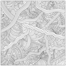 Astract Coloring Page. Coloring Book For Adult.