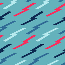 Seamless Vector Pattern With Zig Zag Geometry Elements