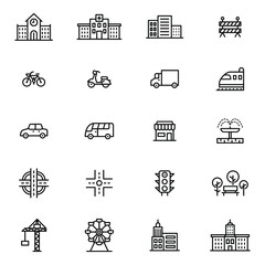 Sticker - City icons