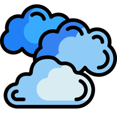 Poster - cloud line icon