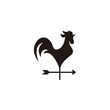 © hafid - simple rooster arrow logo design, rooster arrow measure air direction icon vector