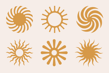 Vector set of design elements and illustrations in simple flat style - abstract forms and shapes with copy space for text - logo design templates, badges and stickers for posters, prints, banners