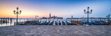 Fototapeta Nowy Jork - Venetian Lagoon panorama at sunrise, Venice, Italy