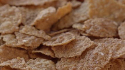 Canvas Print - The footage of oat flakes as a morning breakfast