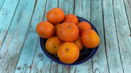 Canvas Print - Mandarines dans un bol