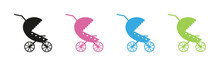 A Baby Carriage. Vector Image.