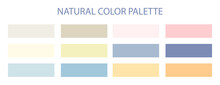 Creative Vector Illustration Of Natural Tone Color Palette Set Isolated On White Background. Art Design.Shape In Natural Color Palette