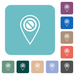 Wall Mural - GPS location disabled rounded square flat icons