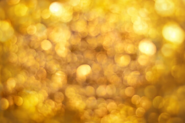 Wall Mural - defocused lights in golden tinting