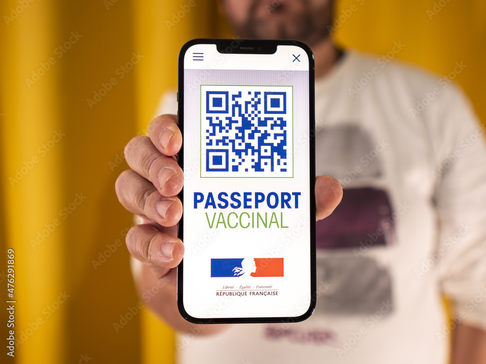 Passeport vaccinal - Pass vaccinal - Passe vaccinal - Concept de