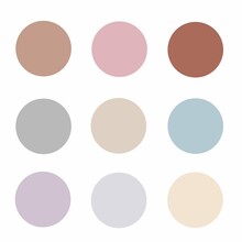 Palette Of Pastel Colors For Design. Set Of Pastel Colored Icons