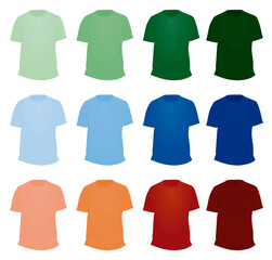 Wall Mural - Colorful t shirt set. vector illustration