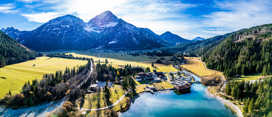 Sticker - landscape at the lake Heiterwanger See in Austria