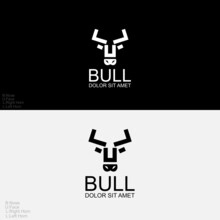 BANTENG Logo Template, Simple Bull Logo, Bull Concept Letter B.U.L.L Idea