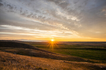 Sunset at Grasslands National Park, Canada