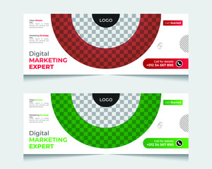 Wall Mural - business marketing cover vector template fully editable, social media post Facebook cover banner, webinar, online marketing cover,  web banner
