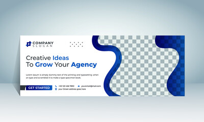 Wall Mural - business marketing cover vector template fully editable, social media post Facebook cover banner, webinar, online marketing cover,  web banner