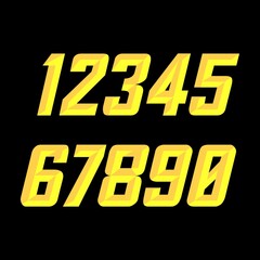 Sticker - Racing number logo design