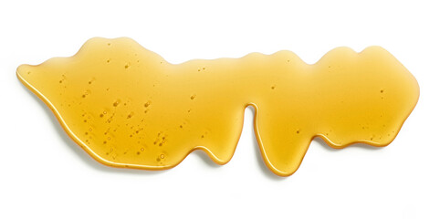 Wall Mural - flowing honey on white background