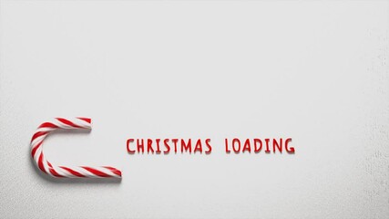 Wall Mural - Merry Christmas loading concept with candy cane