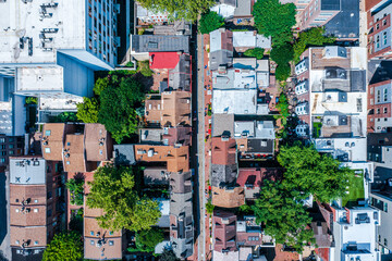 Wall Mural - Elfreth's Alley Philadelphia City Aerial Drone Photography