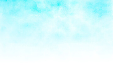 Wall Mural - watercolor illustration art abstract blue color frame texture background, clouds and sky pattern. wa