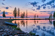 Beautiful twilight in magical lagoon 