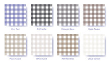 Gingham Seamless Pattern Set In The Color Of 2022 Very Peri. Sample Color Guide Palette Catalog Of Swatches. Matching Shades For Fashion Trends - Vichy Star Show. Vector Illustration For Fabric